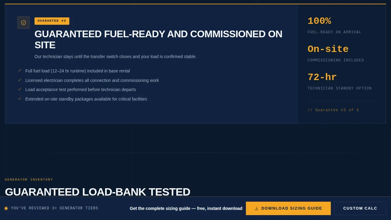 Reliable Backup Power Landing Page Template