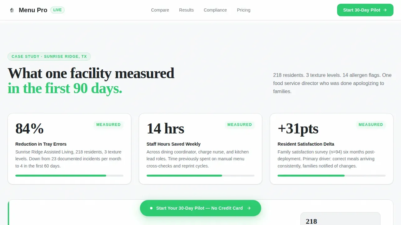 Senior Care Digital Presence Reviews Website Template