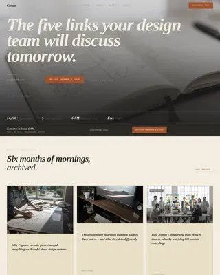 Luxe Minimal user experience Design Newsletter Landing Page