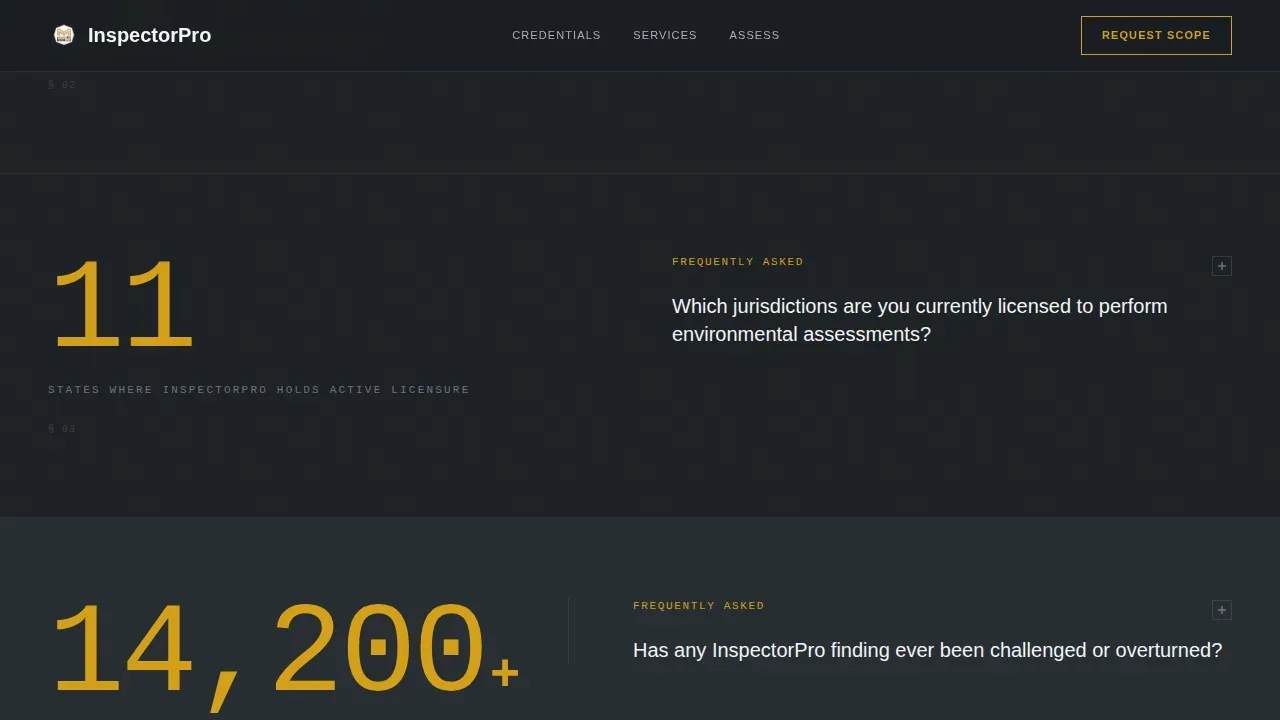 Intelligent Environmental Assessment Landing Page Template