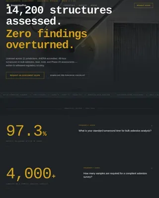 Intelligent Environmental Assessment Landing Page Template