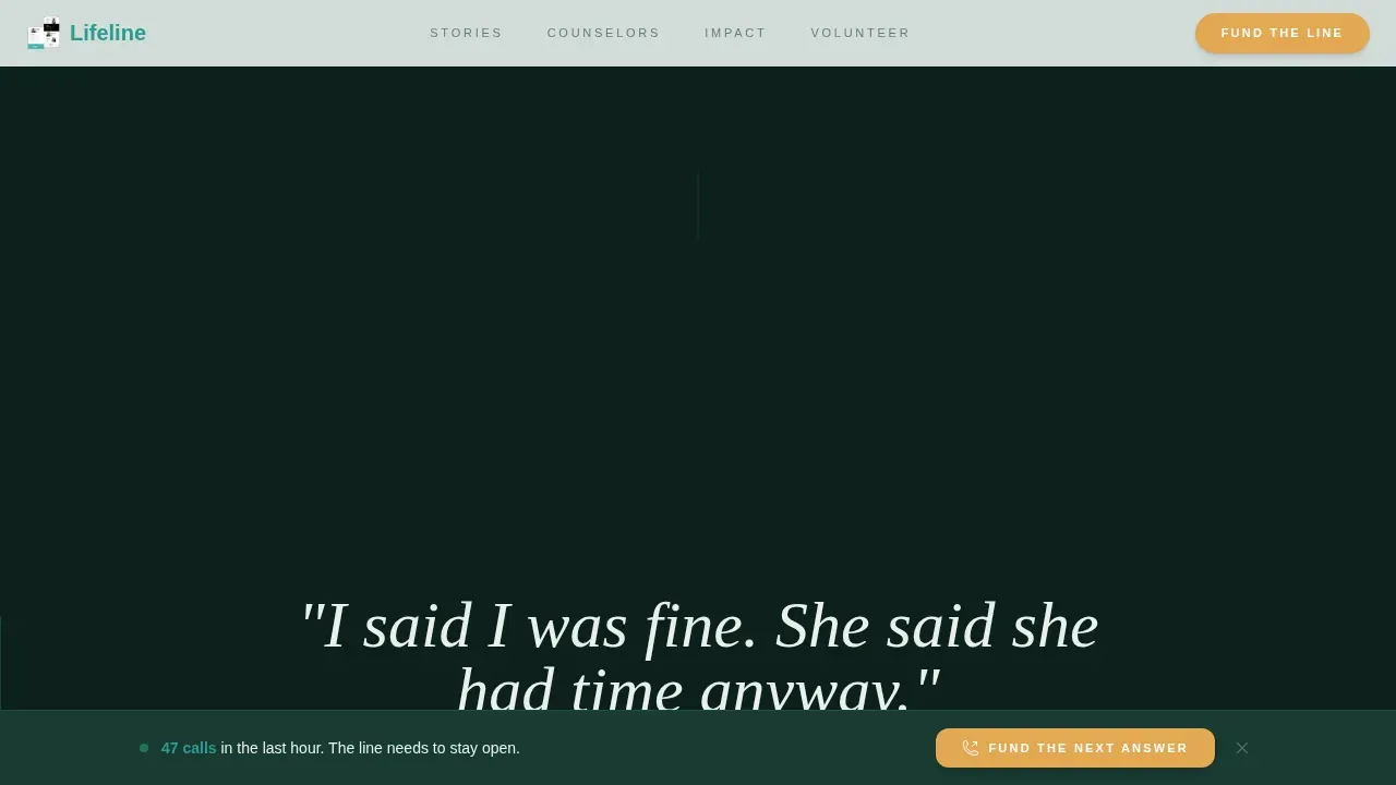Immediate Crisis Support Landing Page Template