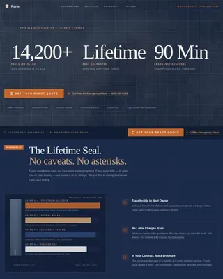 Glass Products & Booking Website Template