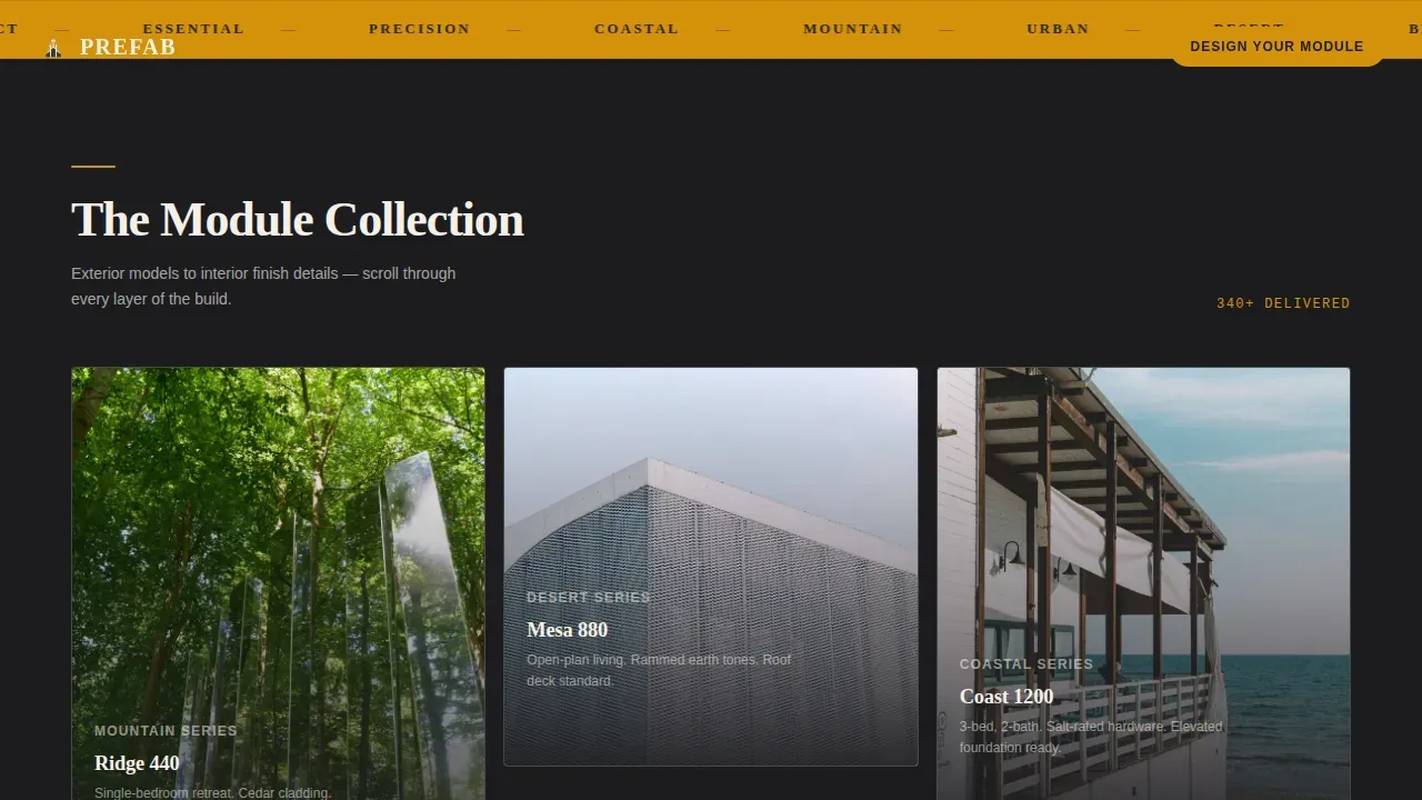 Innovative Prefabricated Housing Landing Page Template