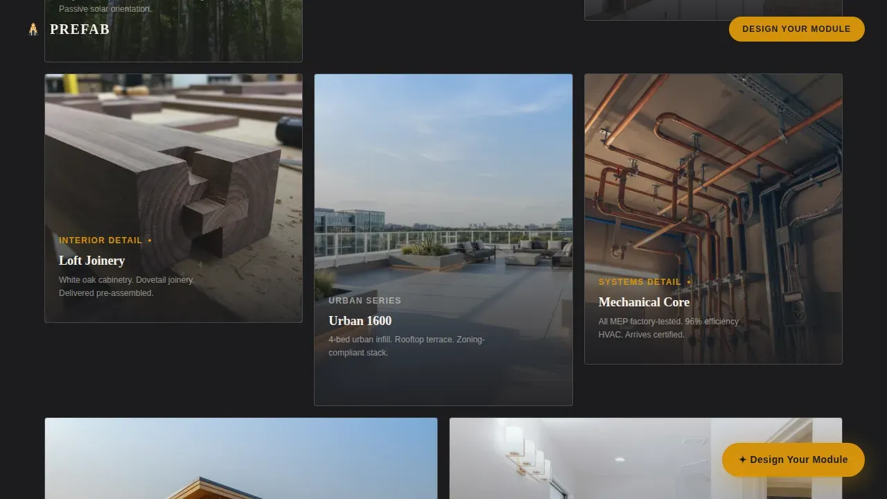 Innovative Prefabricated Housing Landing Page Template