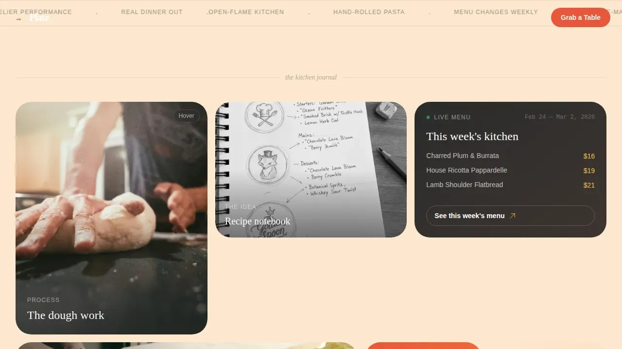 Youth Restaurant Showcase Landing Page Template
