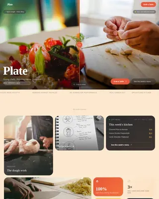 Youth Restaurant Showcase Landing Page Template