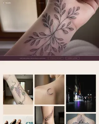 Minimalist Tattoo Portfolio Landing Page Template