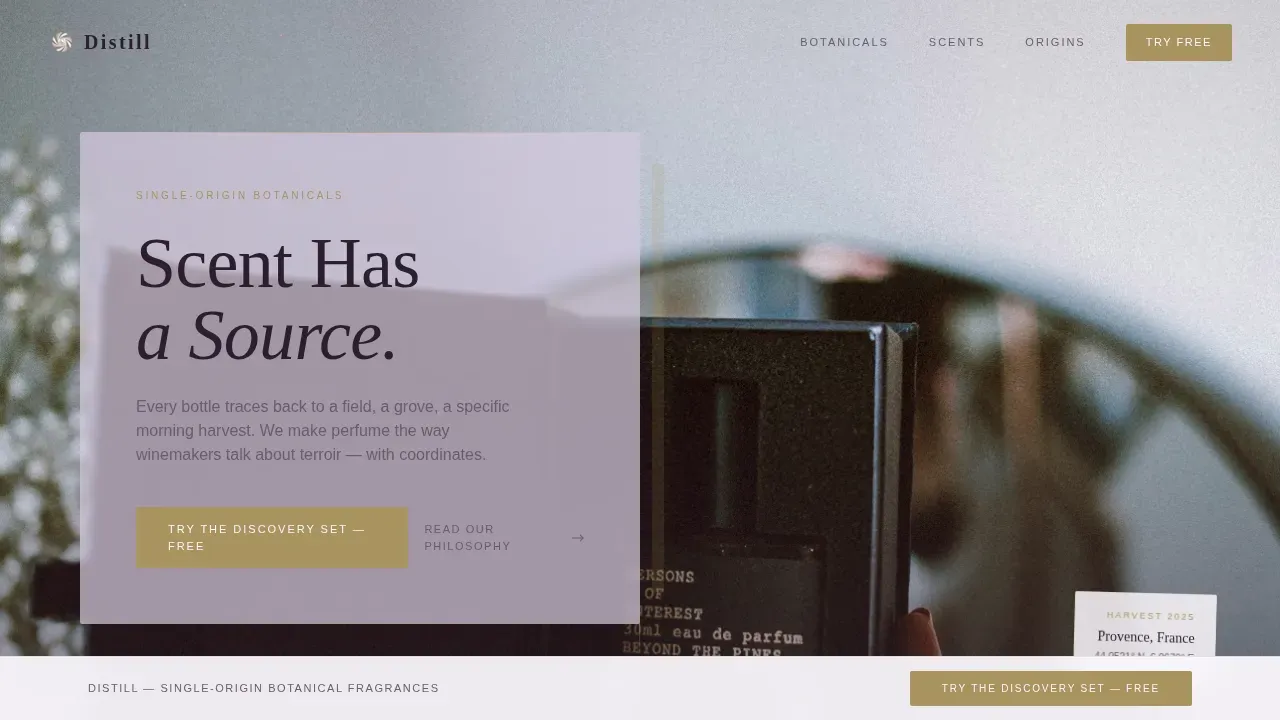 Fragrance & Perfume Brand Professional Website Template