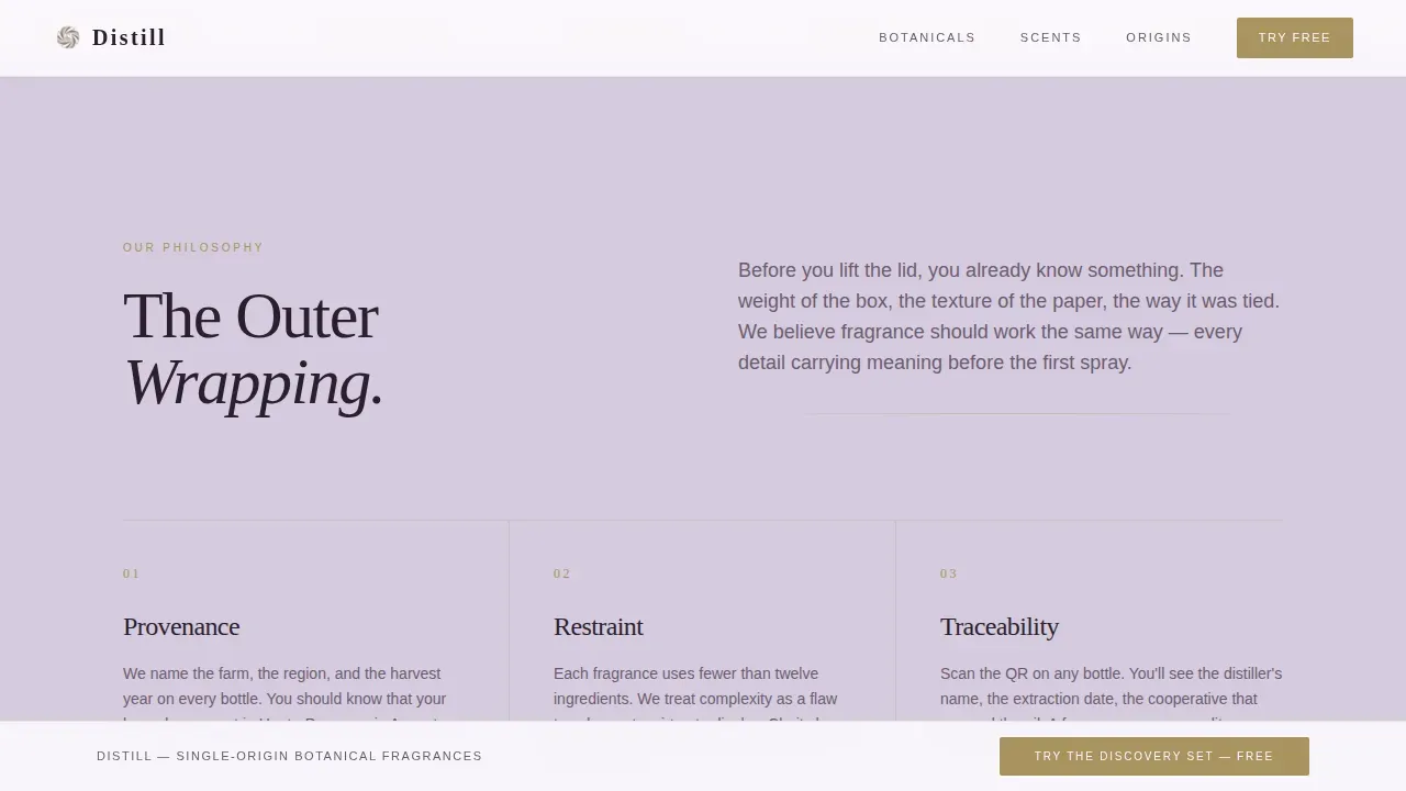 Fragrance & Perfume Brand Professional Website Template