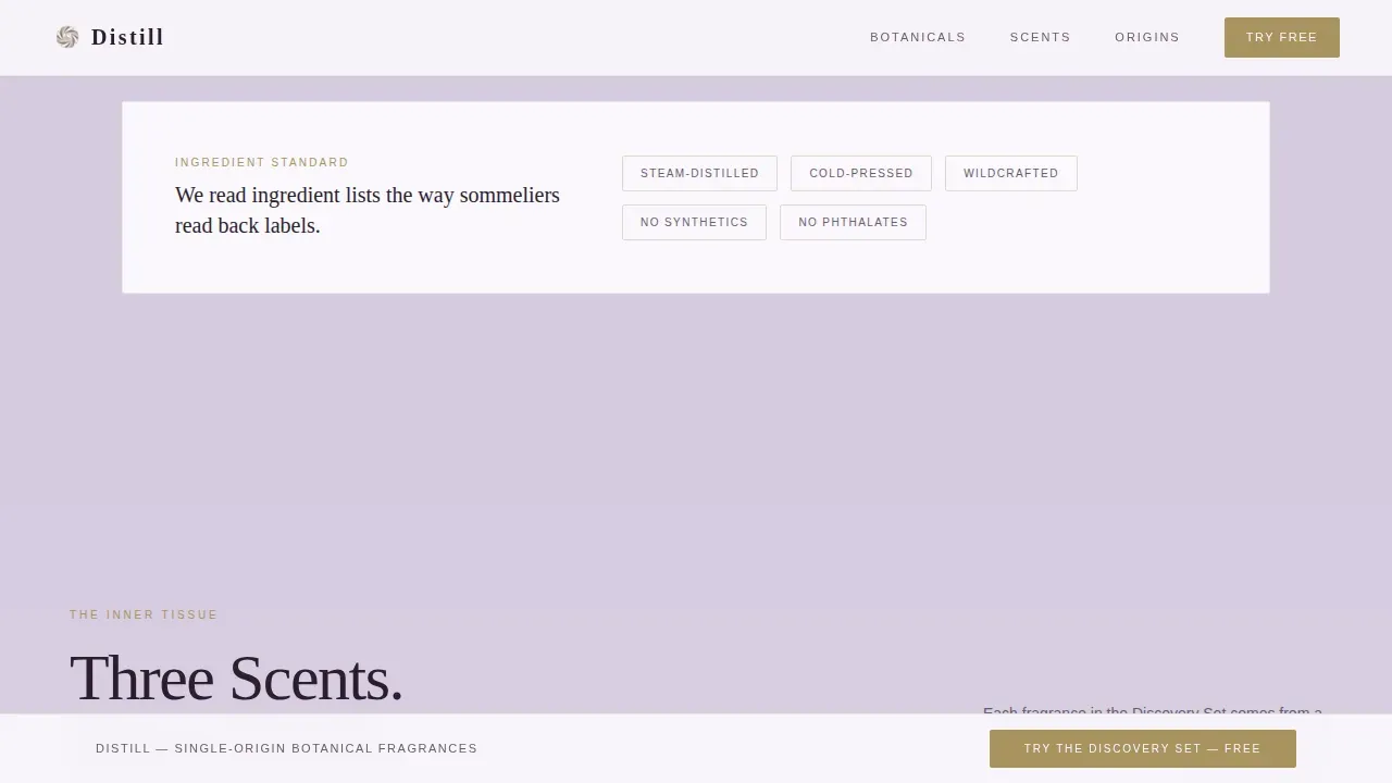 Fragrance & Perfume Brand Professional Website Template