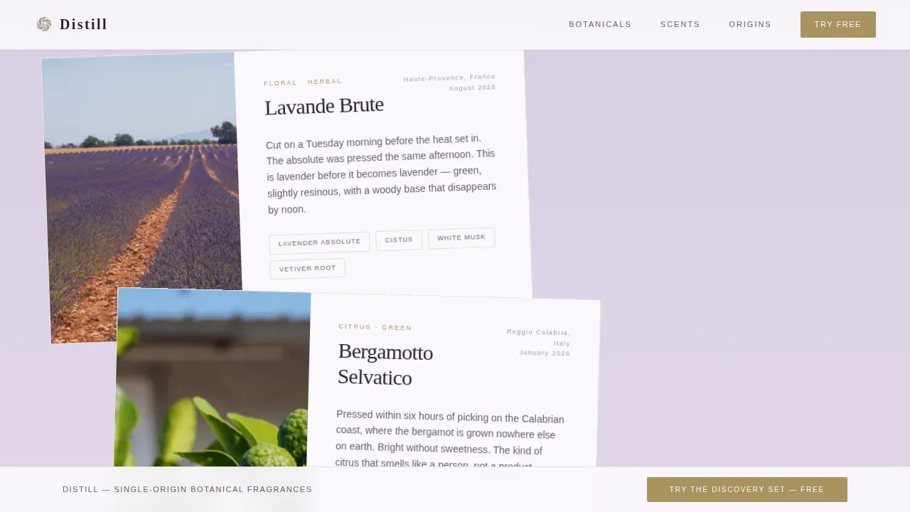Fragrance & Perfume Brand Professional Website Template