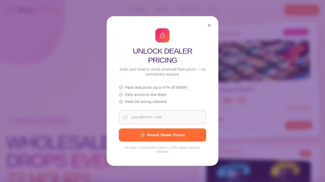 Wholesale Flash Promotions Landing Page Template