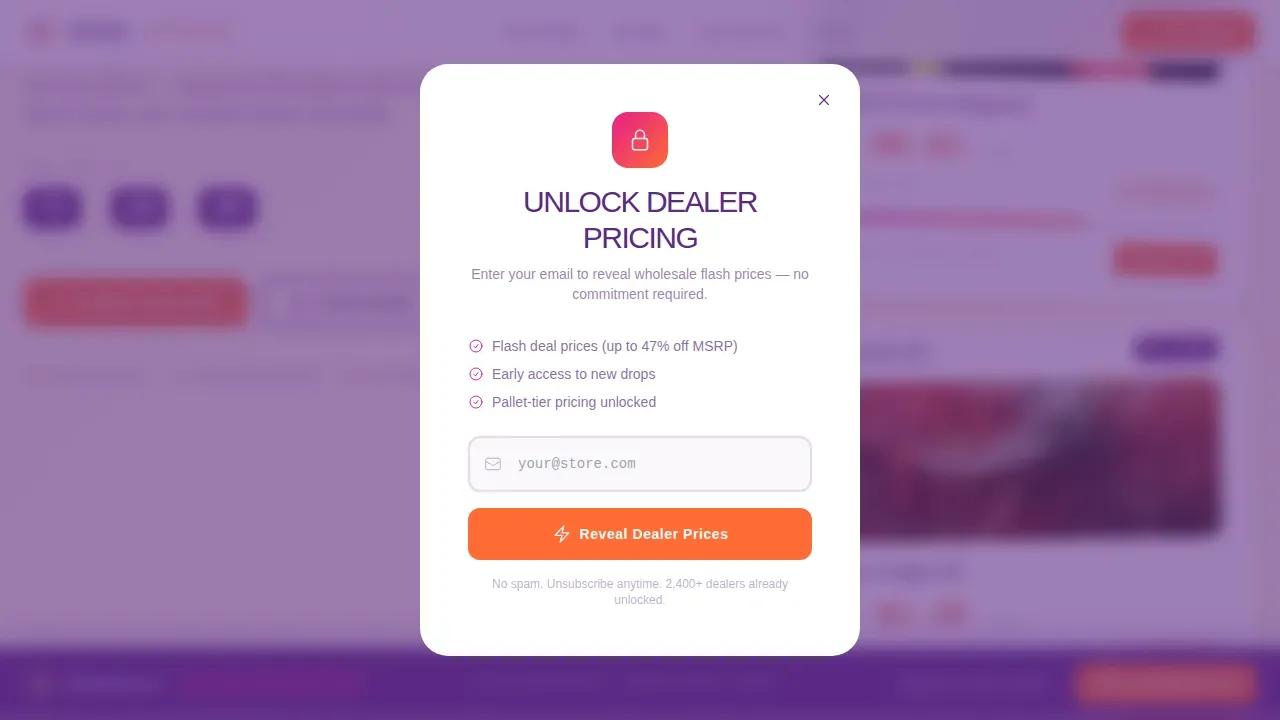 Wholesale Flash Promotions Landing Page Template