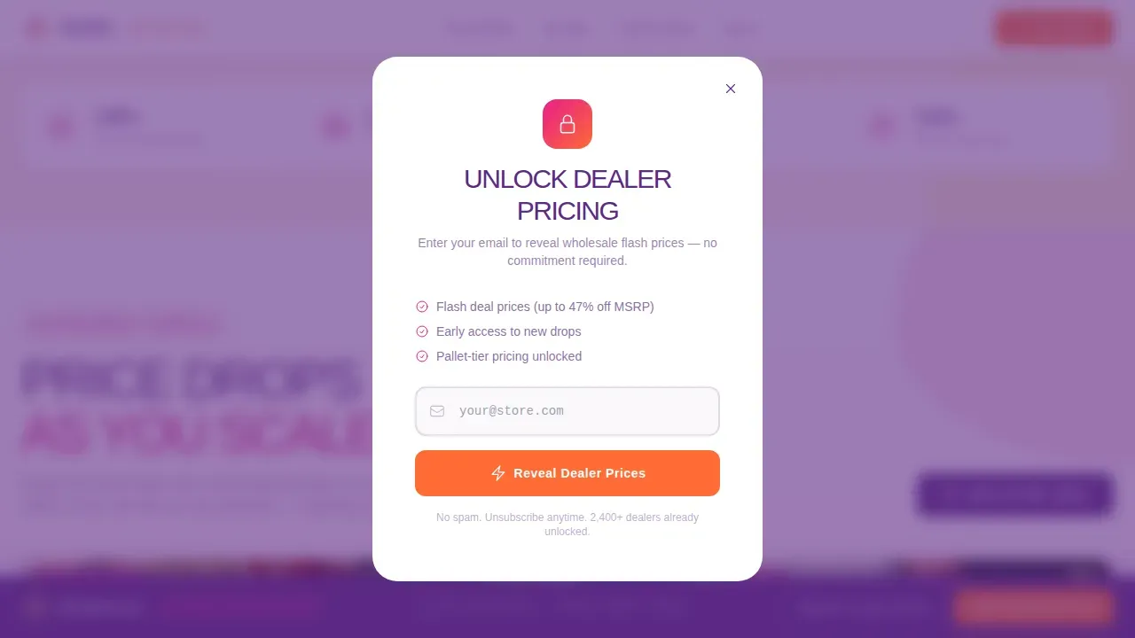 Wholesale Flash Promotions Landing Page Template