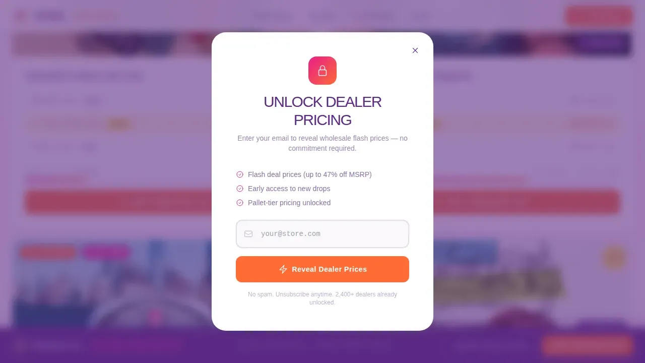 Wholesale Flash Promotions Landing Page Template