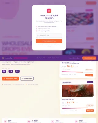 Wholesale Flash Promotions Landing Page Template