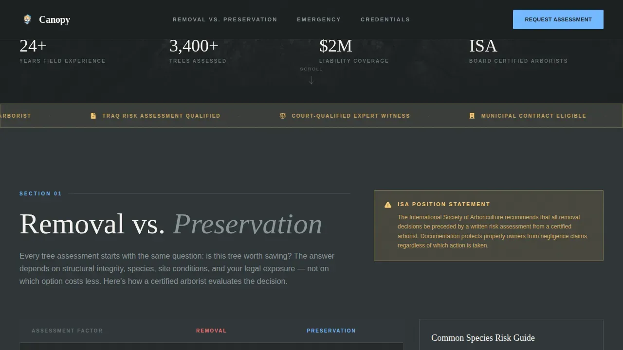 Arborist Comparison Website Template