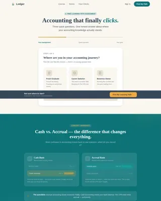 Find Your Accounting Learning Path Landing Page