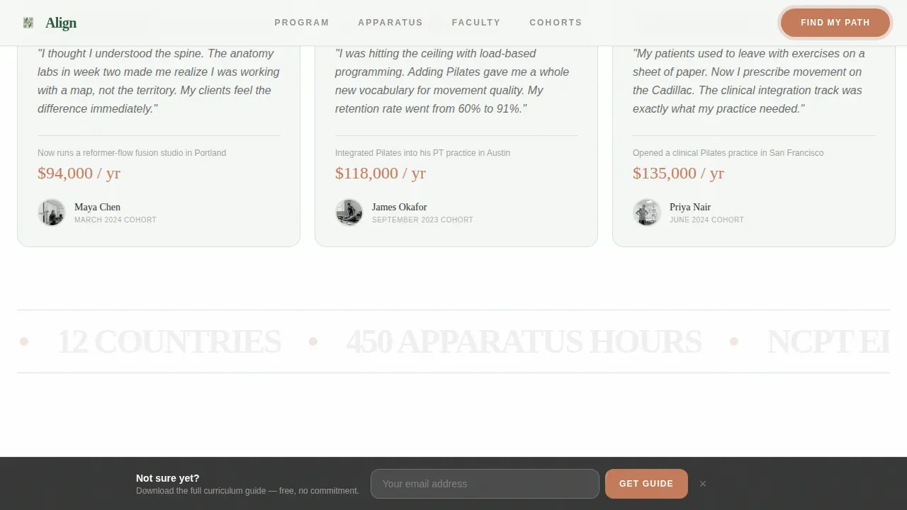 Specialist Pilates Fitness Blog & Content Website Template