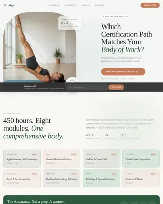 Specialist Pilates Fitness Blog & Content Website Template