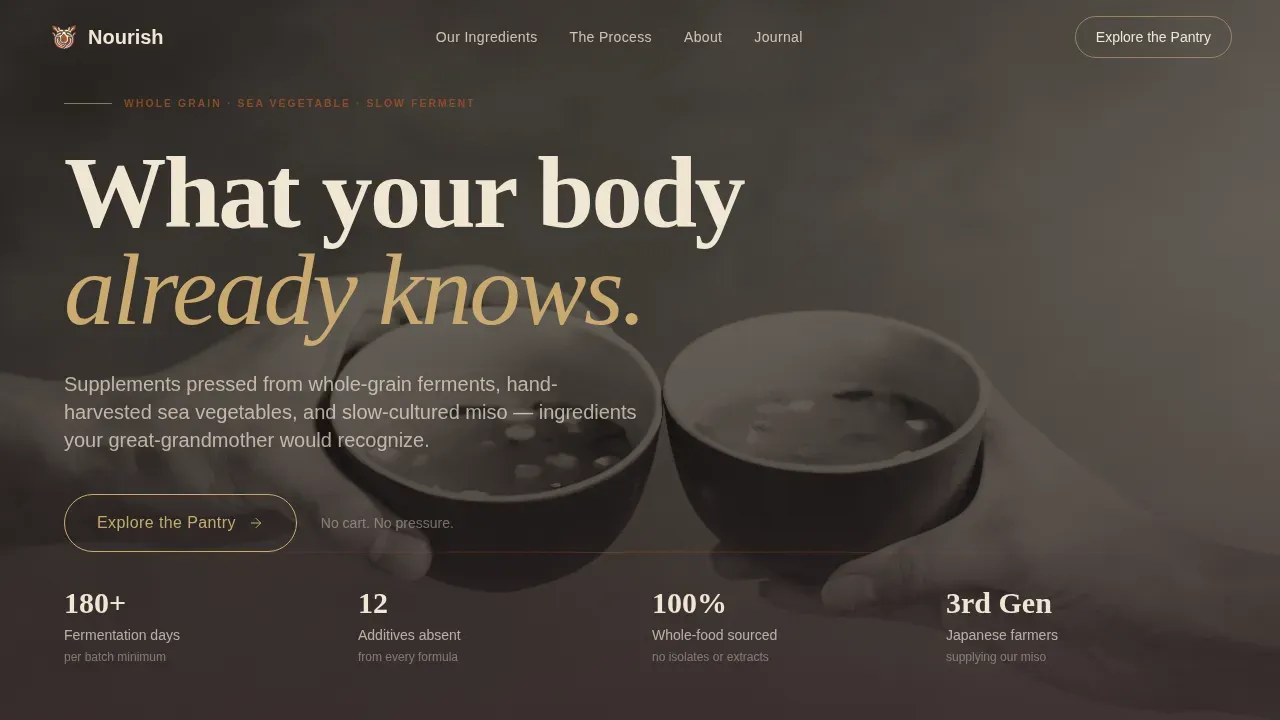 Premium Whole Grain Supplement Landing Page Template