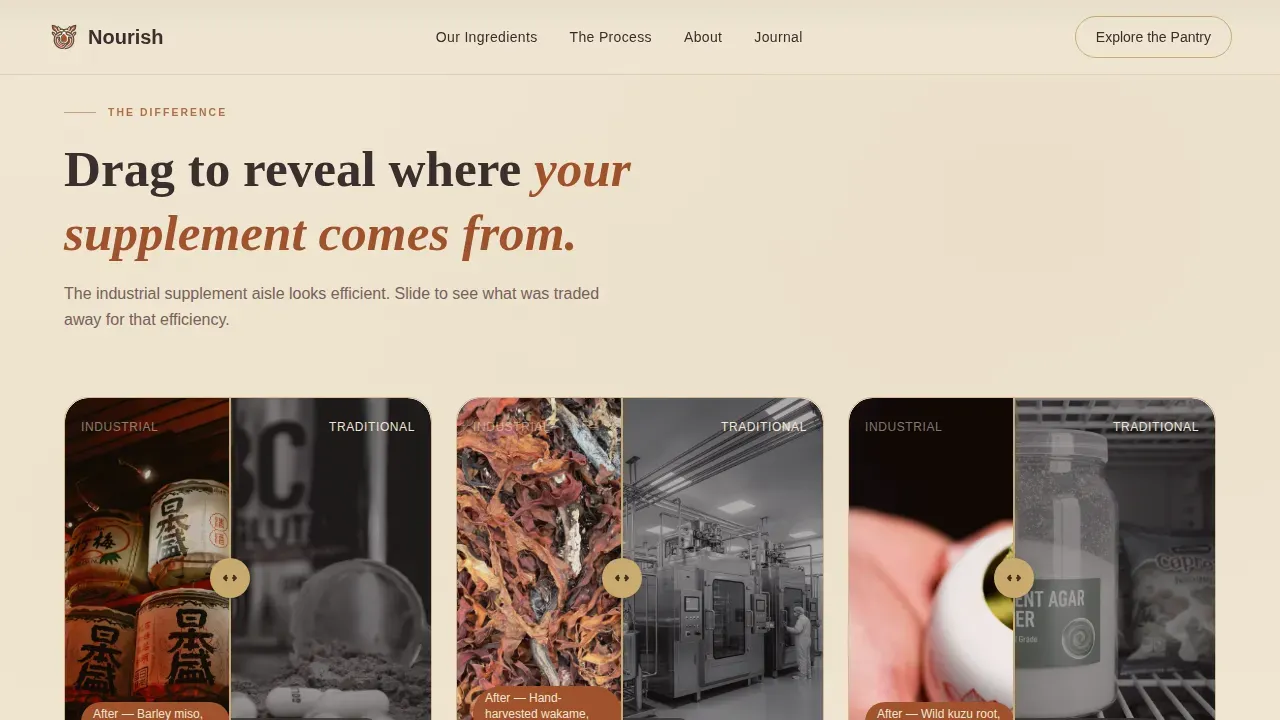 Premium Whole Grain Supplement Landing Page Template