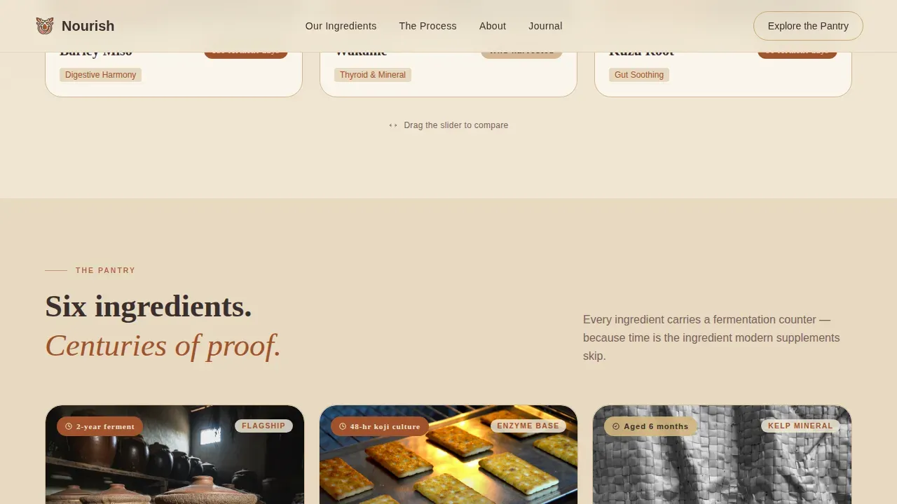 Premium Whole Grain Supplement Landing Page Template