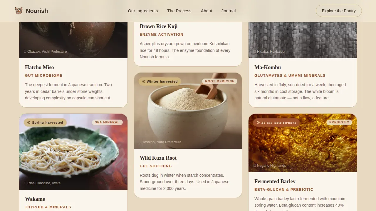 Premium Whole Grain Supplement Landing Page Template