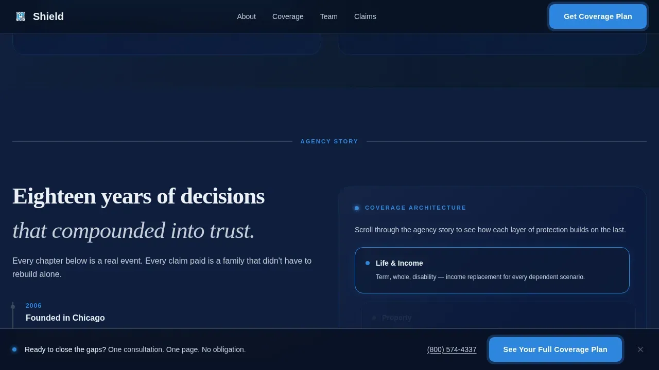 Insurance Coverage Gap Calculator & Assessment Website Template