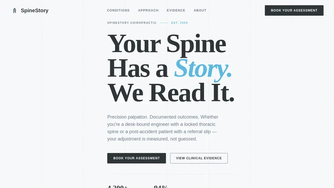 Sports Injury Chiropractic Website Template