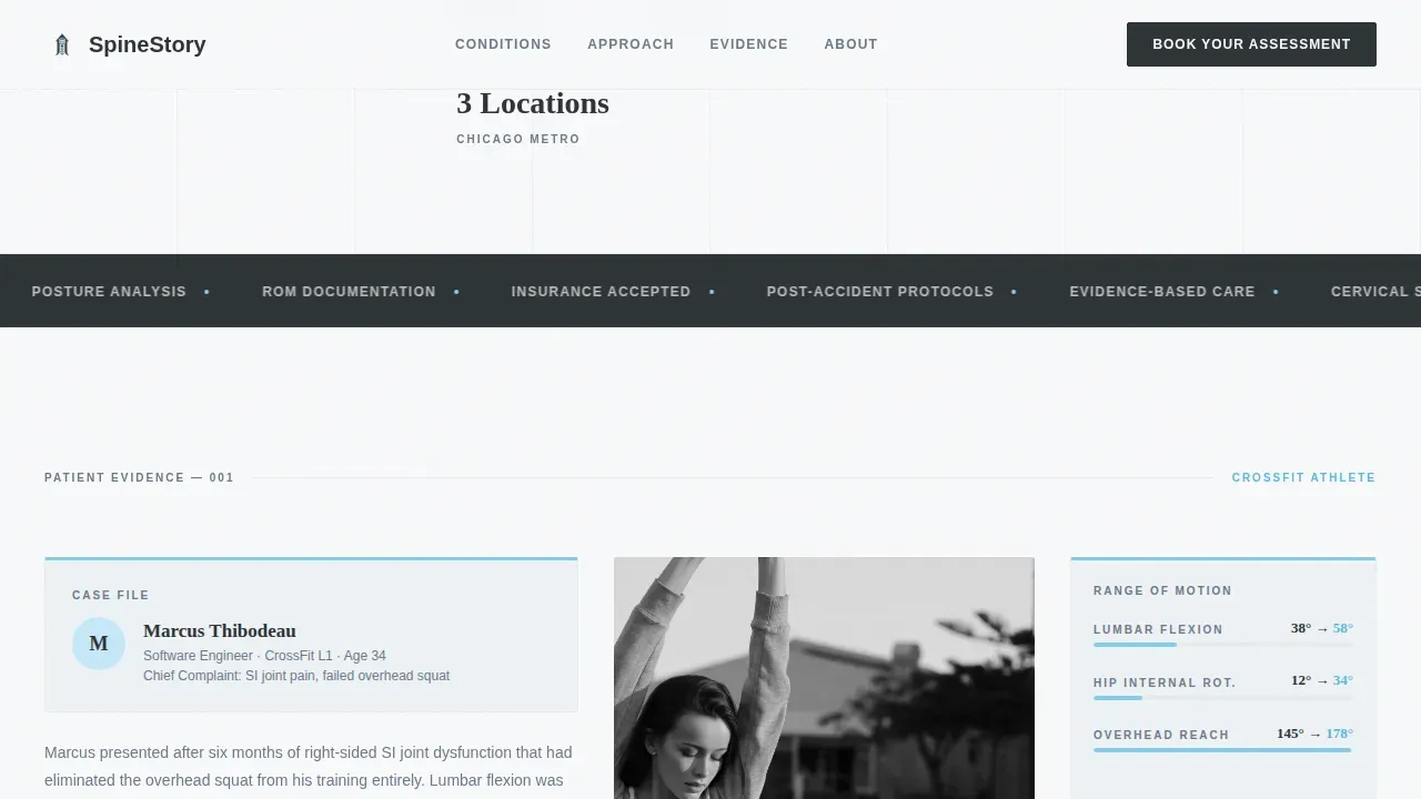 Sports Injury Chiropractic Website Template