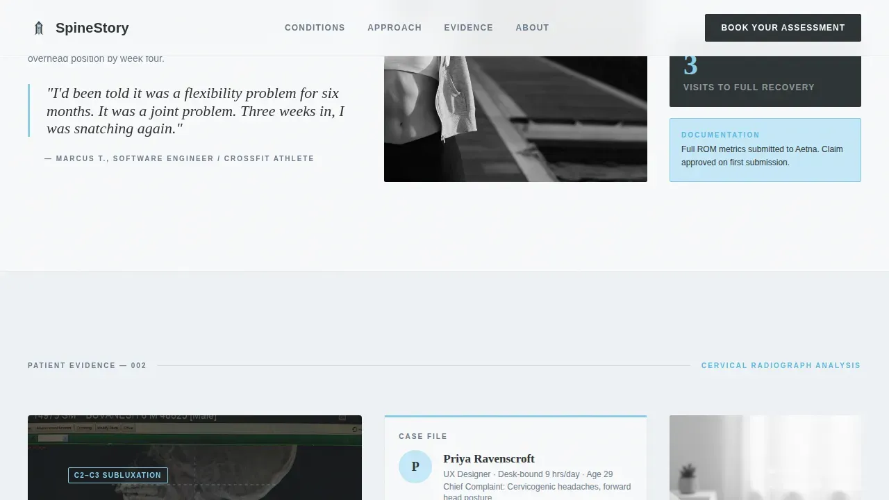 Sports Injury Chiropractic Website Template