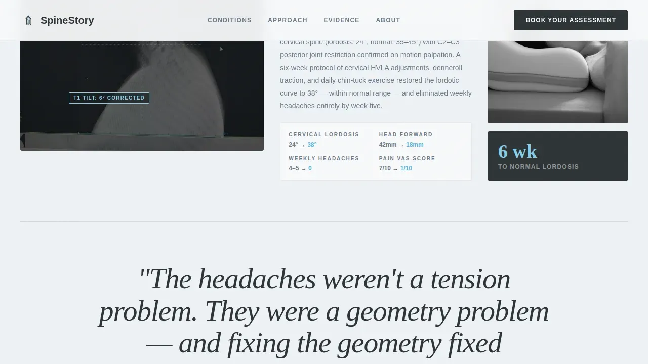 Sports Injury Chiropractic Website Template