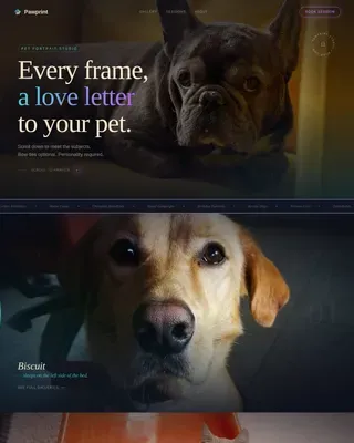 Authentic Pet Photography Landing Page Template