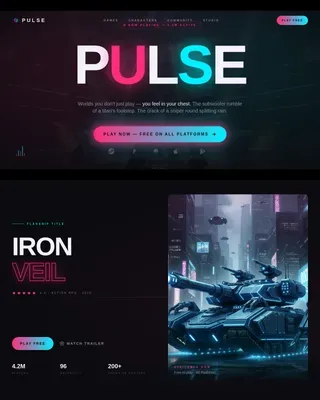 Festival Energy AAA Game Studio Landing Page Template