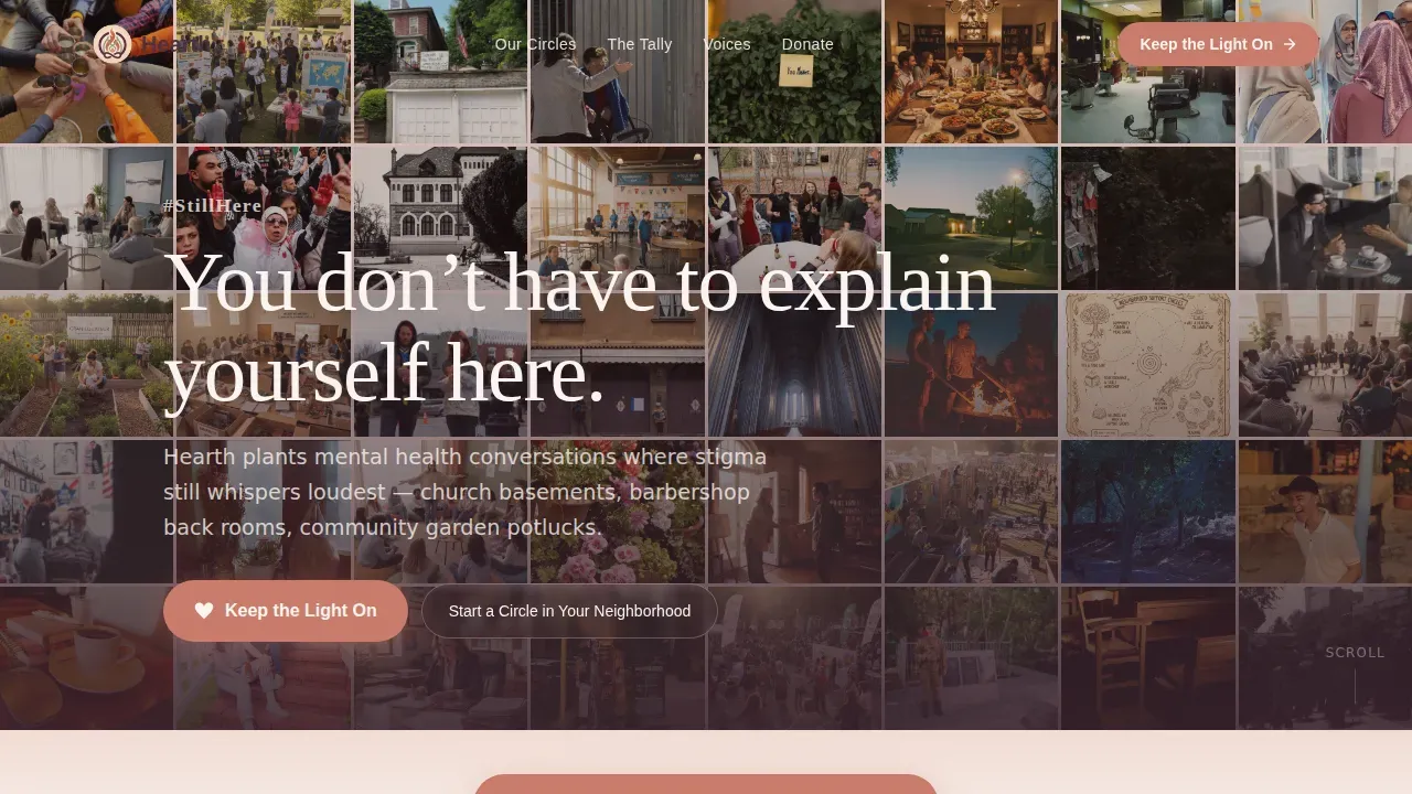 Vibrant Community Space Landing Page Template