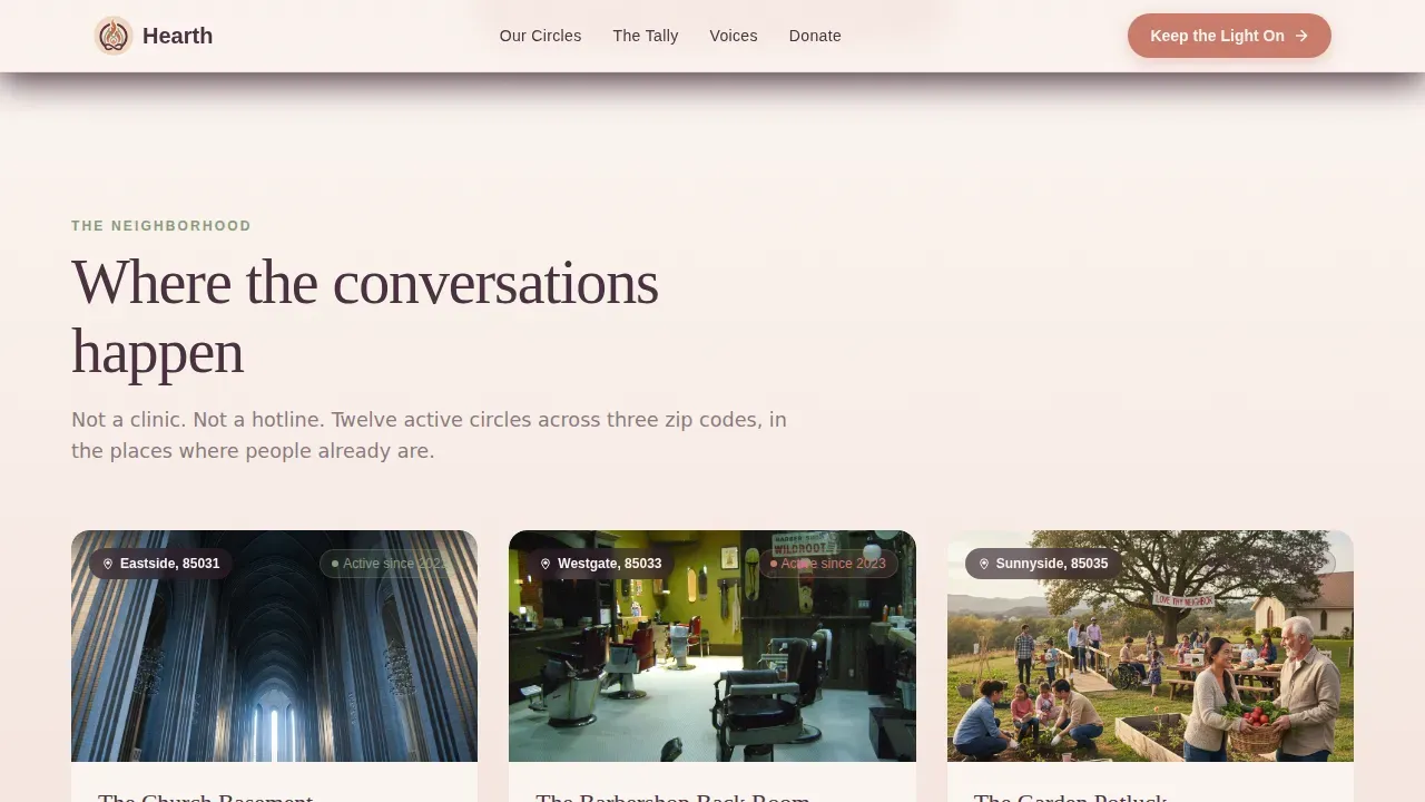 Vibrant Community Space Landing Page Template