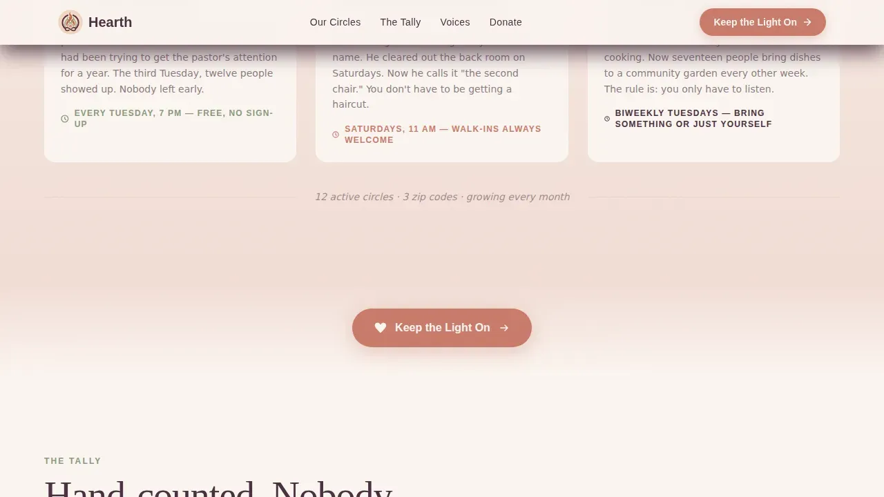 Vibrant Community Space Landing Page Template