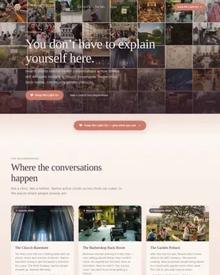 Vibrant Community Space Landing Page Template