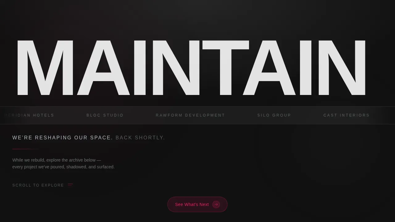 Interior Design Studio Maintenance & Project Archive Website Template