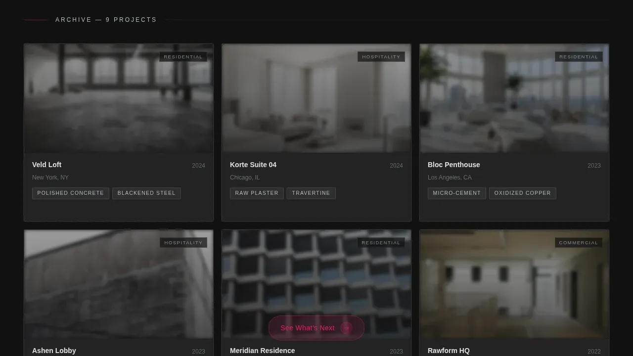 Interior Design Studio Maintenance & Project Archive Website Template