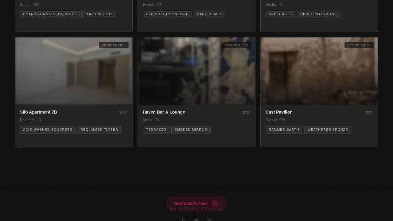 Interior Design Studio Maintenance & Project Archive Website Template