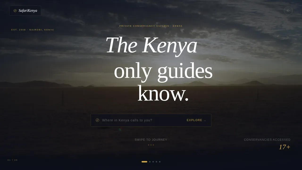 Premium Kenya Tours Landing Page Template