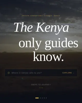 Premium Kenya Tours Landing Page Template