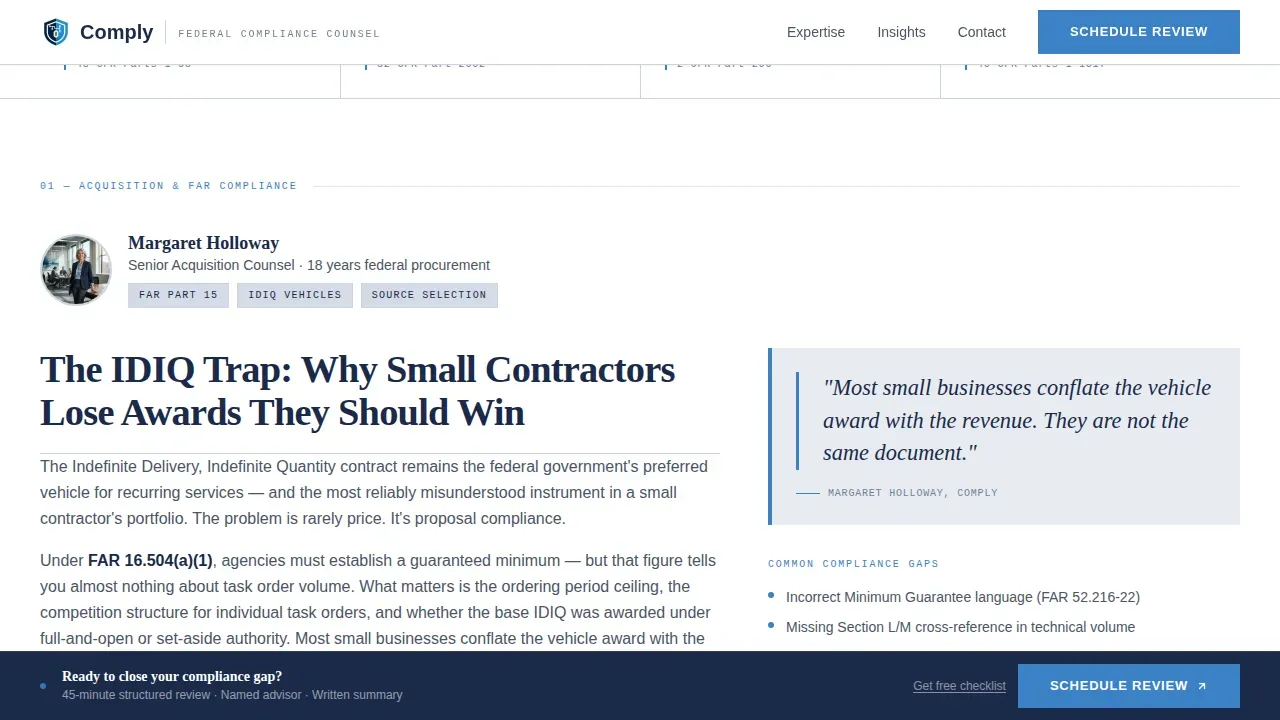 Trusted Federal Compliance Landing Page Template