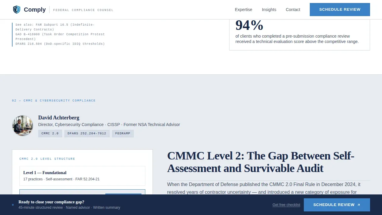 Trusted Federal Compliance Landing Page Template