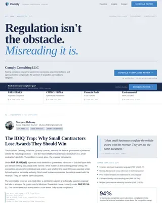 Trusted Federal Compliance Landing Page Template