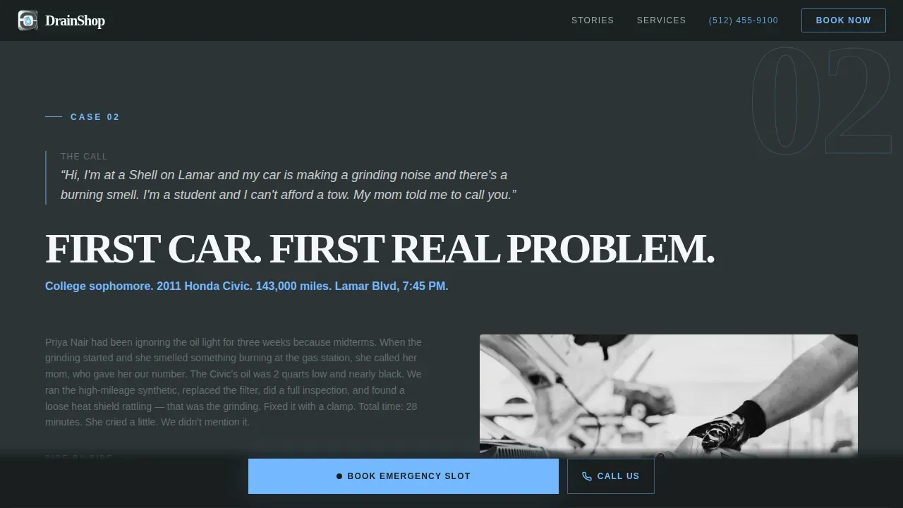 Quick Oil Change Comparison Landing Page Template
