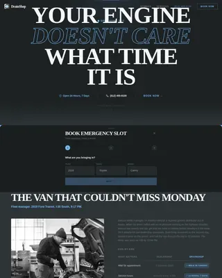 Quick Oil Change Comparison Landing Page Template